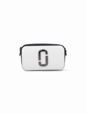 The Bi-Color Snapshot" Shoulder Bag C White