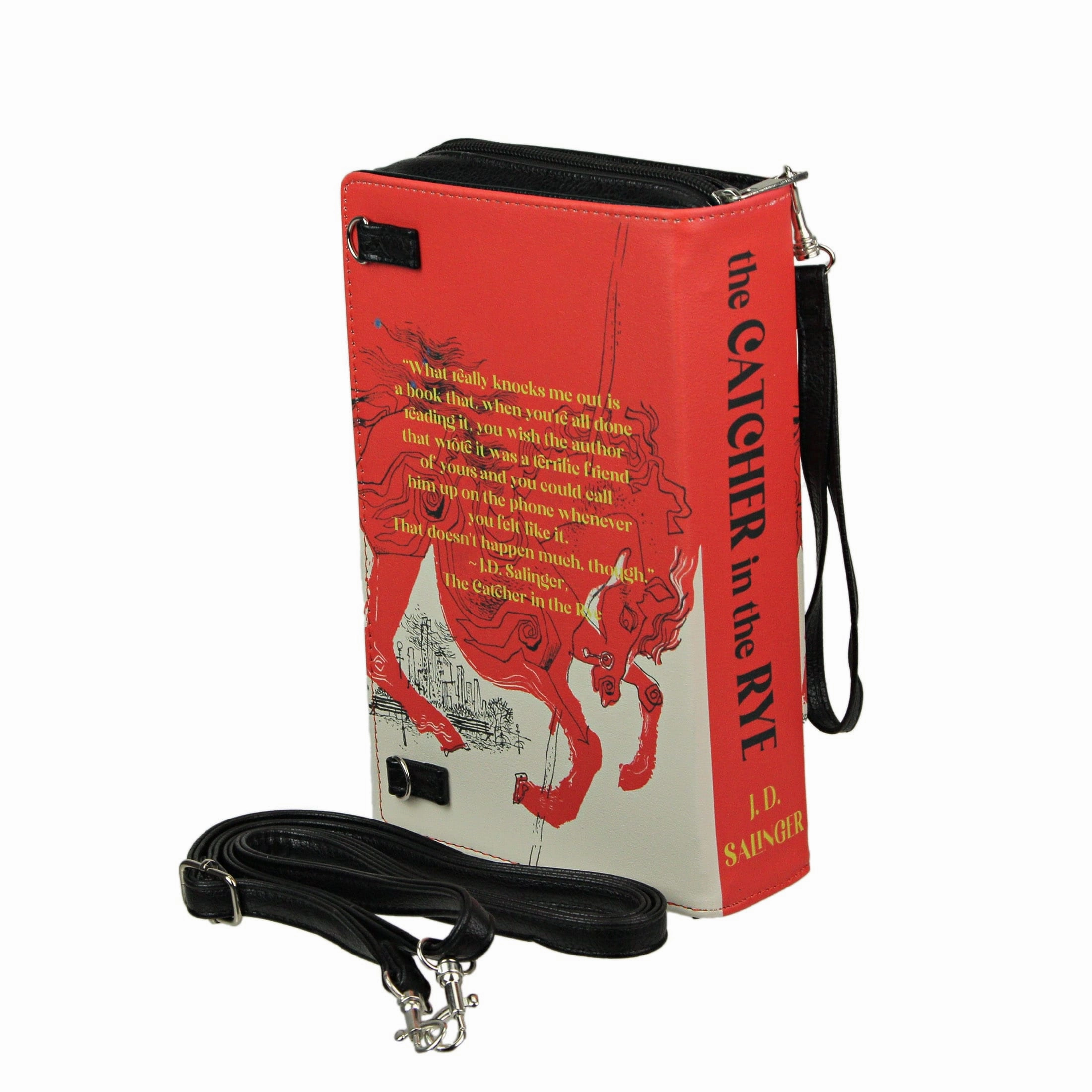 The Catcher In The Rye Red Book Bag - Literary Crossbody Or Wrist Strap