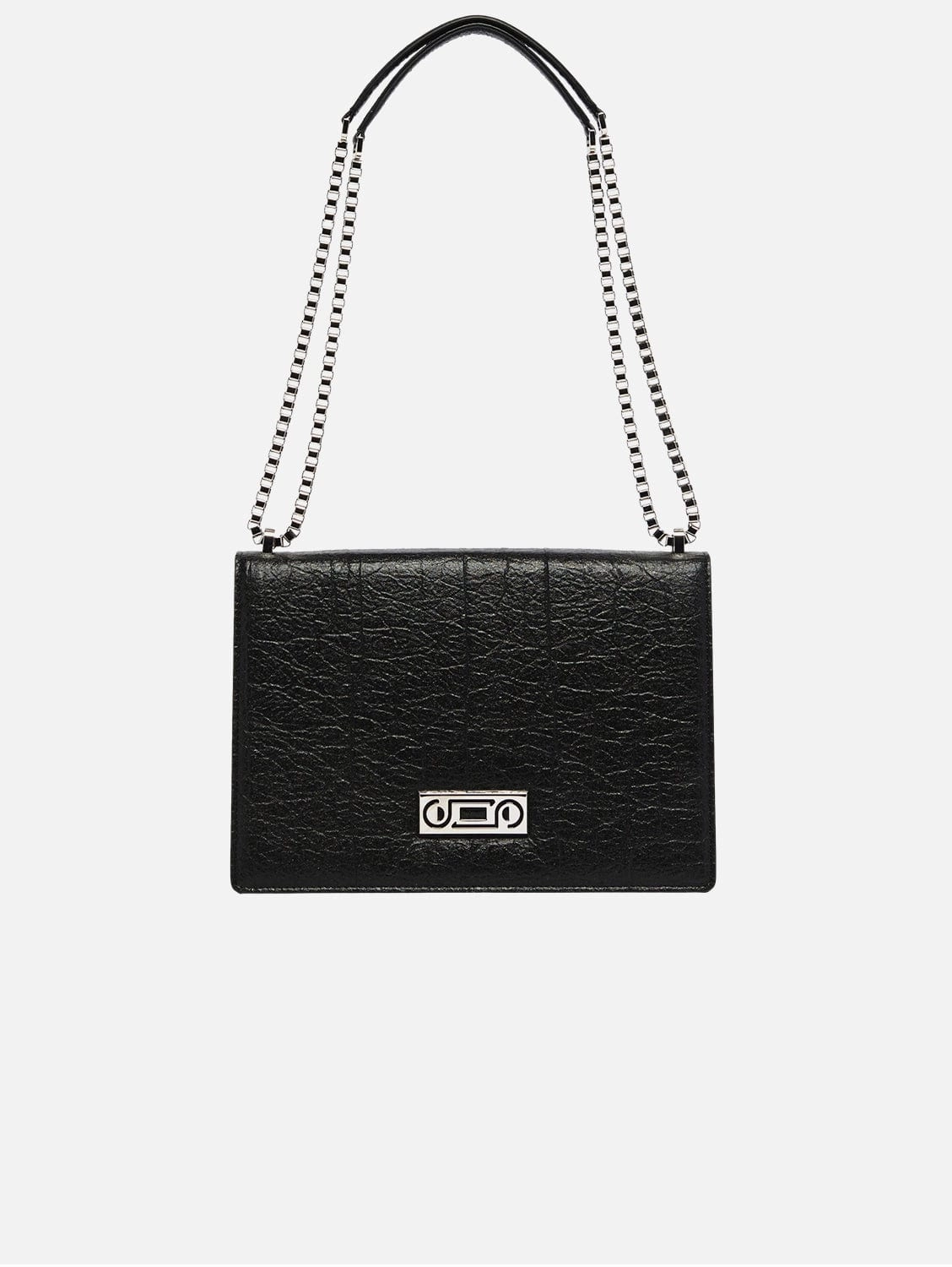 The Cristiana Pinatex Vegan Shoulder Bag | Black Metallic