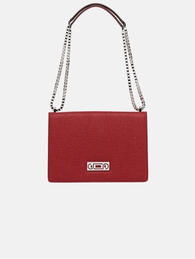 The Cristiana Pinatex Vegan Shoulder Bag | Cherry Red