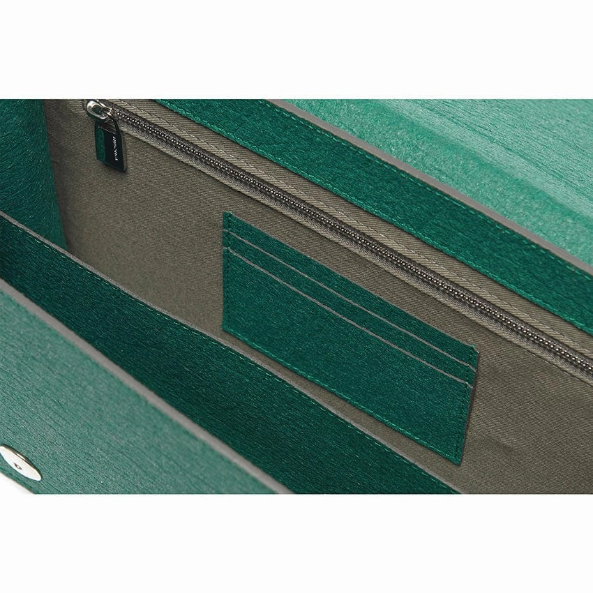The Cristiana Pinatex Vegan Shoulder Bag | Forest Green