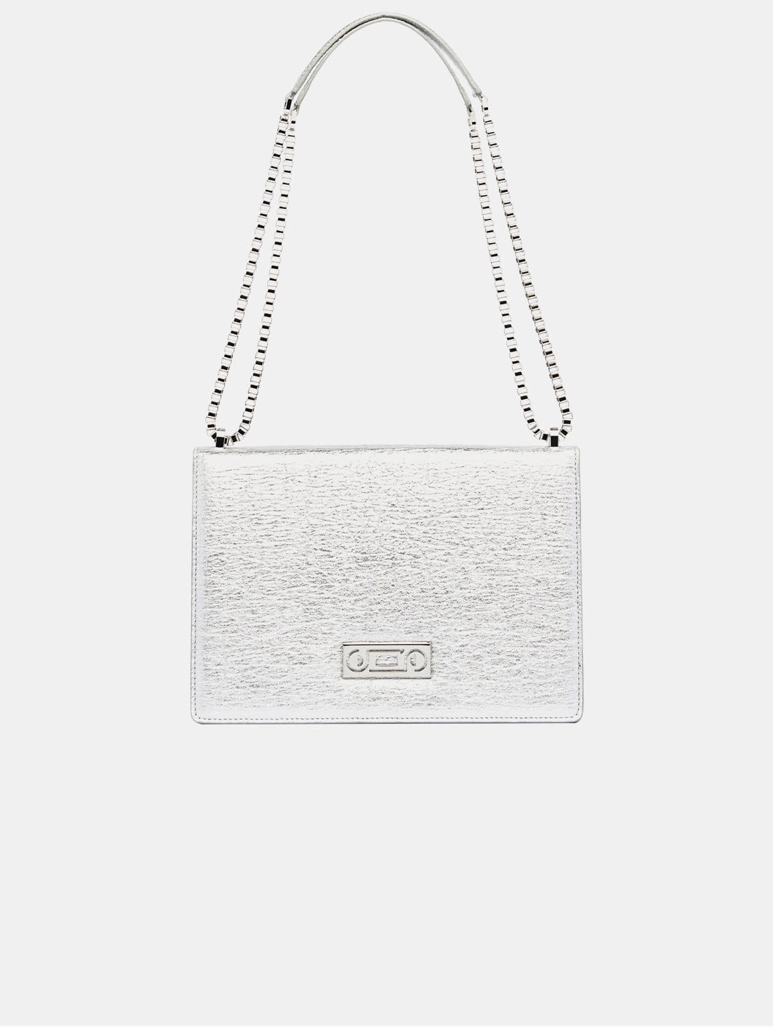 The Cristiana Pinatex Vegan Shoulder Bag | Silver Metallic