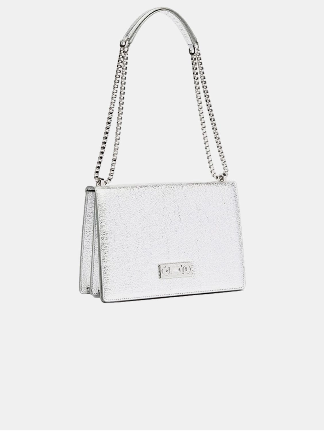 The Cristiana Pinatex Vegan Shoulder Bag | Silver Metallic