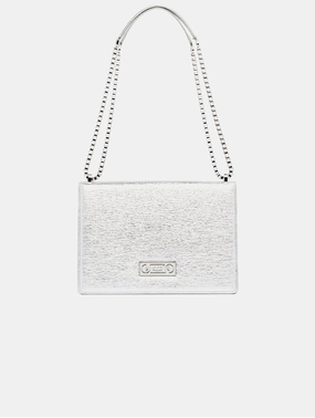 The Cristiana Pinatex Vegan Shoulder Bag | Silver Metallic