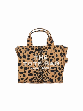 The Small Cheetah Canvas" Tote Bag  Brown