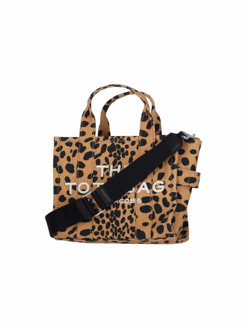 The Small Cheetah Canvas" Tote Bag  Brown