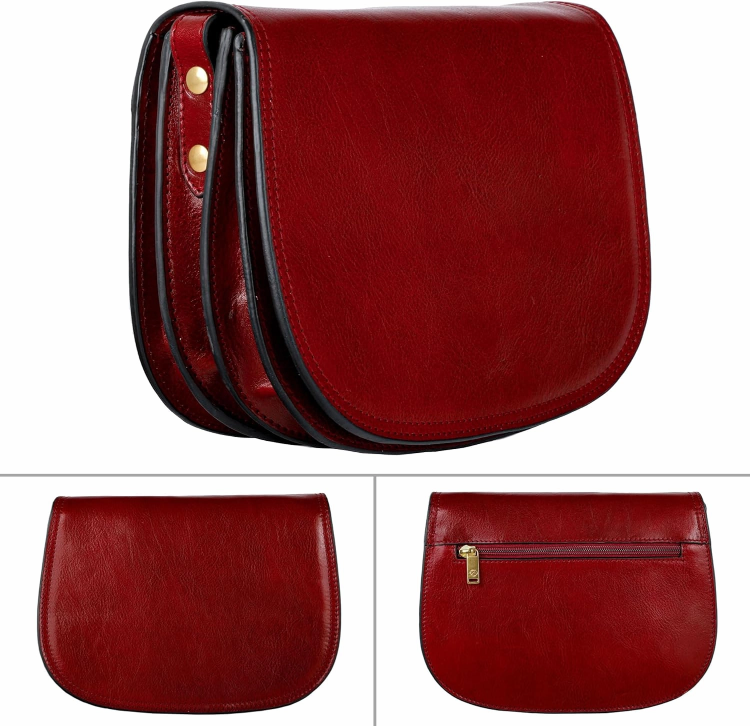 Time Resistance Leather Cross Body Bag for Women Shoulder Bag Messenger Purse Gift Box Included