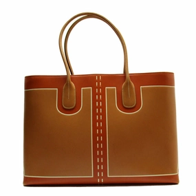 Tod's Camel  Leather Shoulder Bag (Pre-Owned)