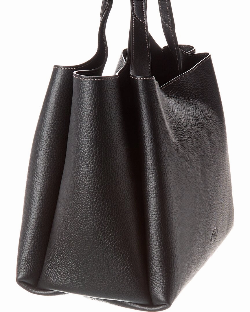 TODs Logo Medium Leather Tote