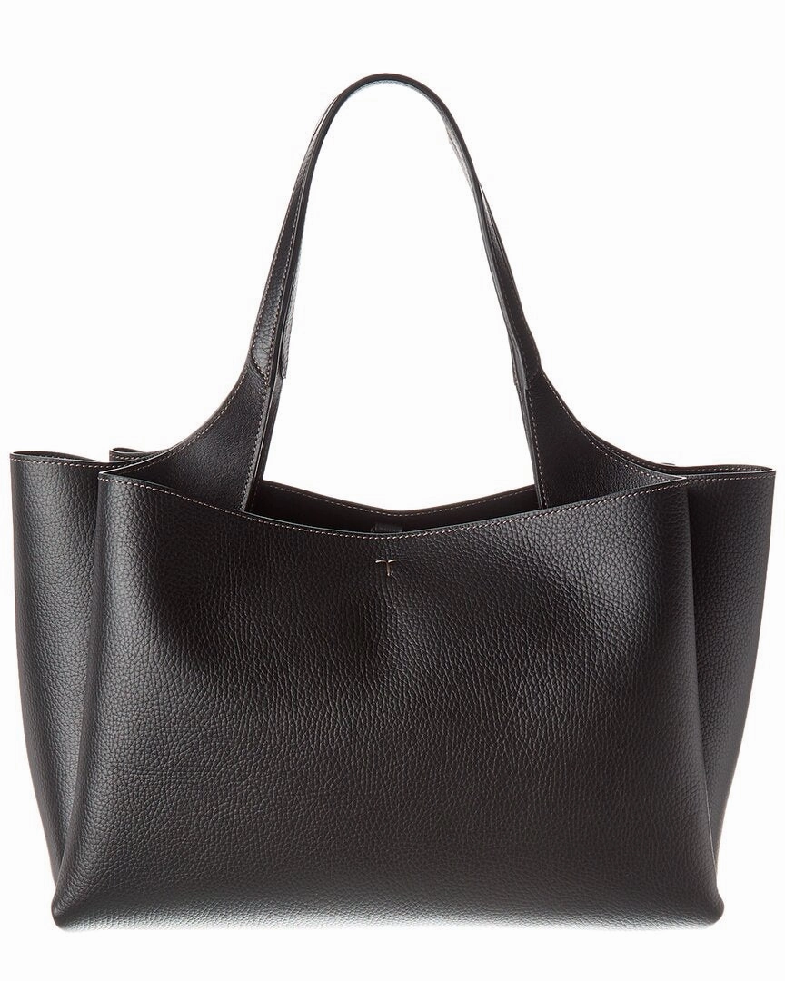 TODs Logo Medium Leather Tote