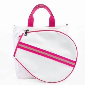 Tofino Tennis Bag In White/pink