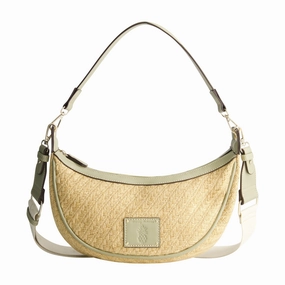 Tommy Bahama Raffia Crescent Hobo Bag