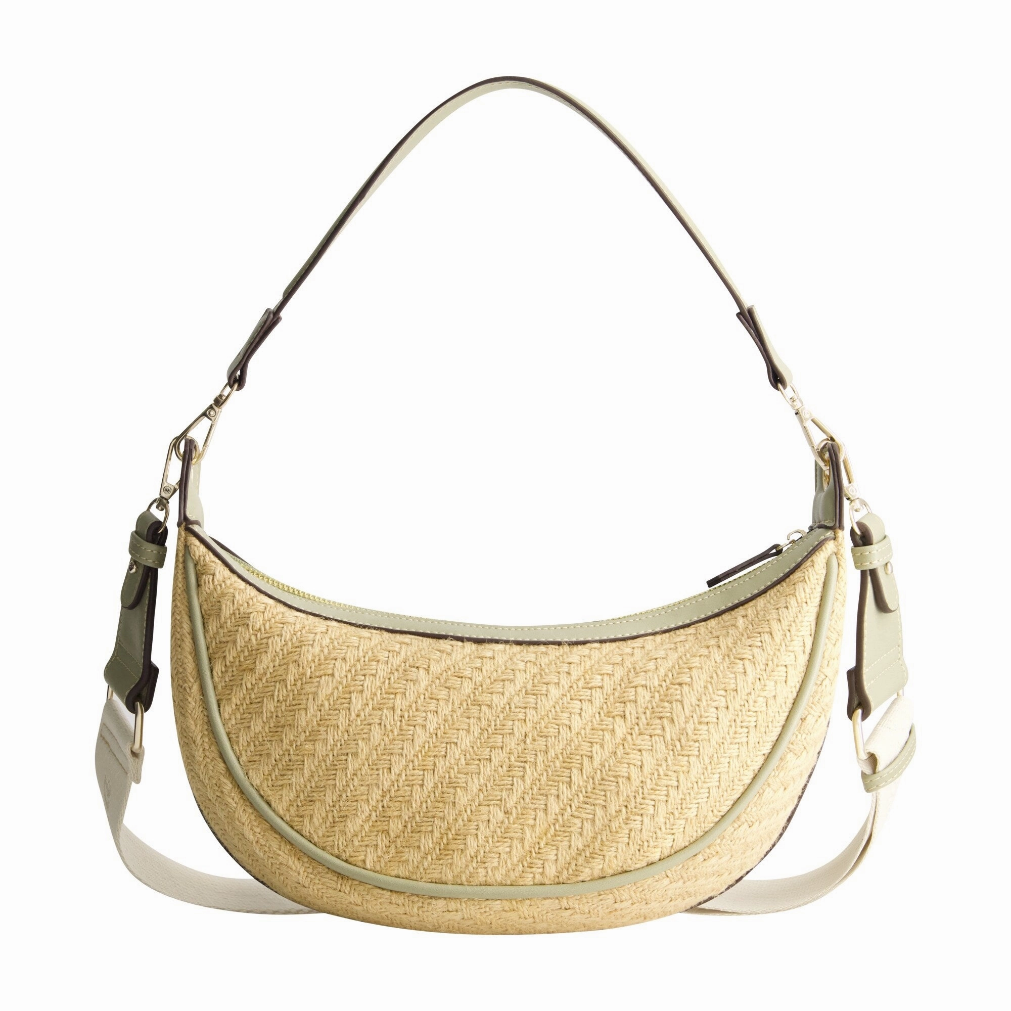 Tommy Bahama Raffia Crescent Hobo Bag