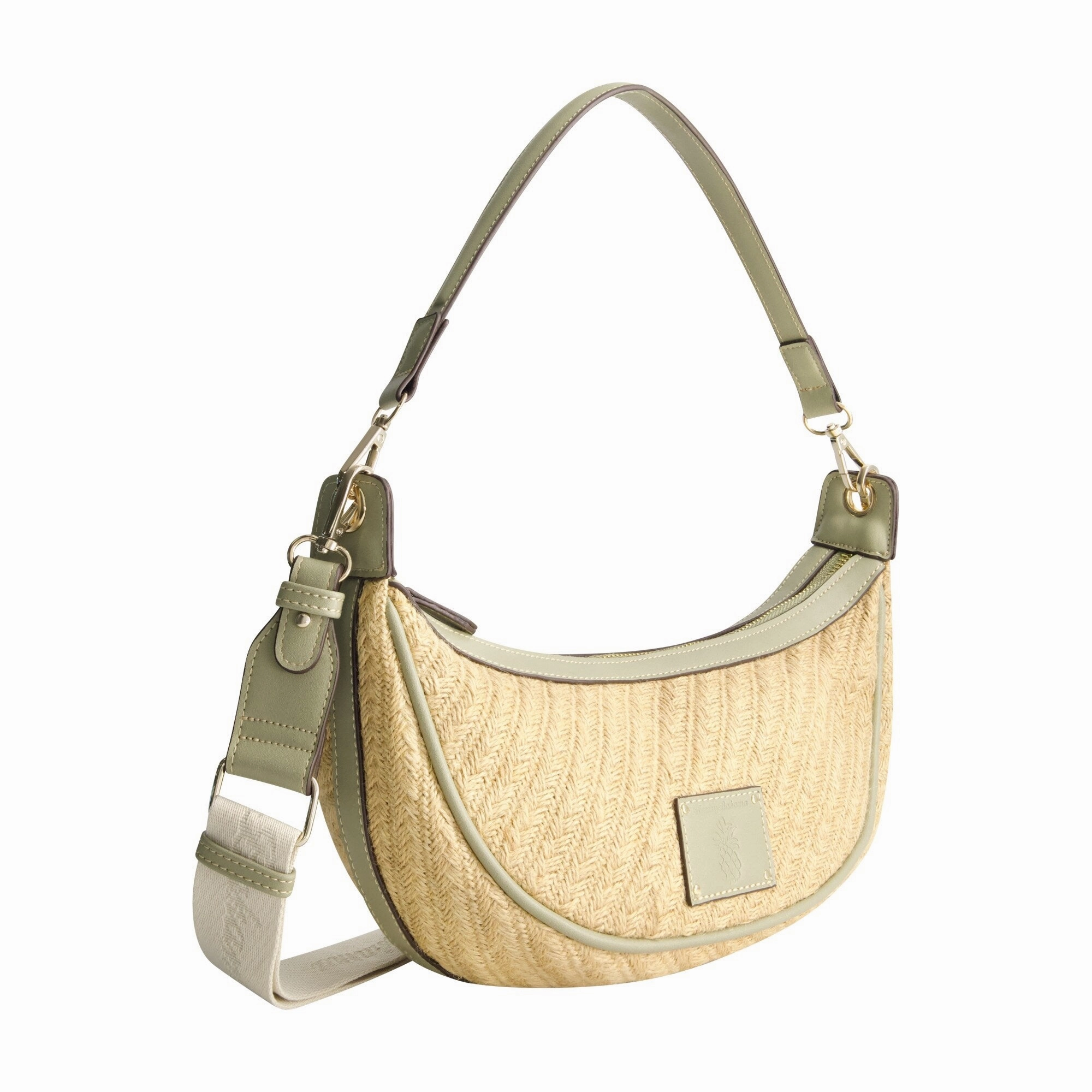 Tommy Bahama Raffia Crescent Hobo Bag