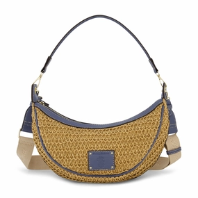 Tommy Bahama Raffia Crescent Hobo Bag