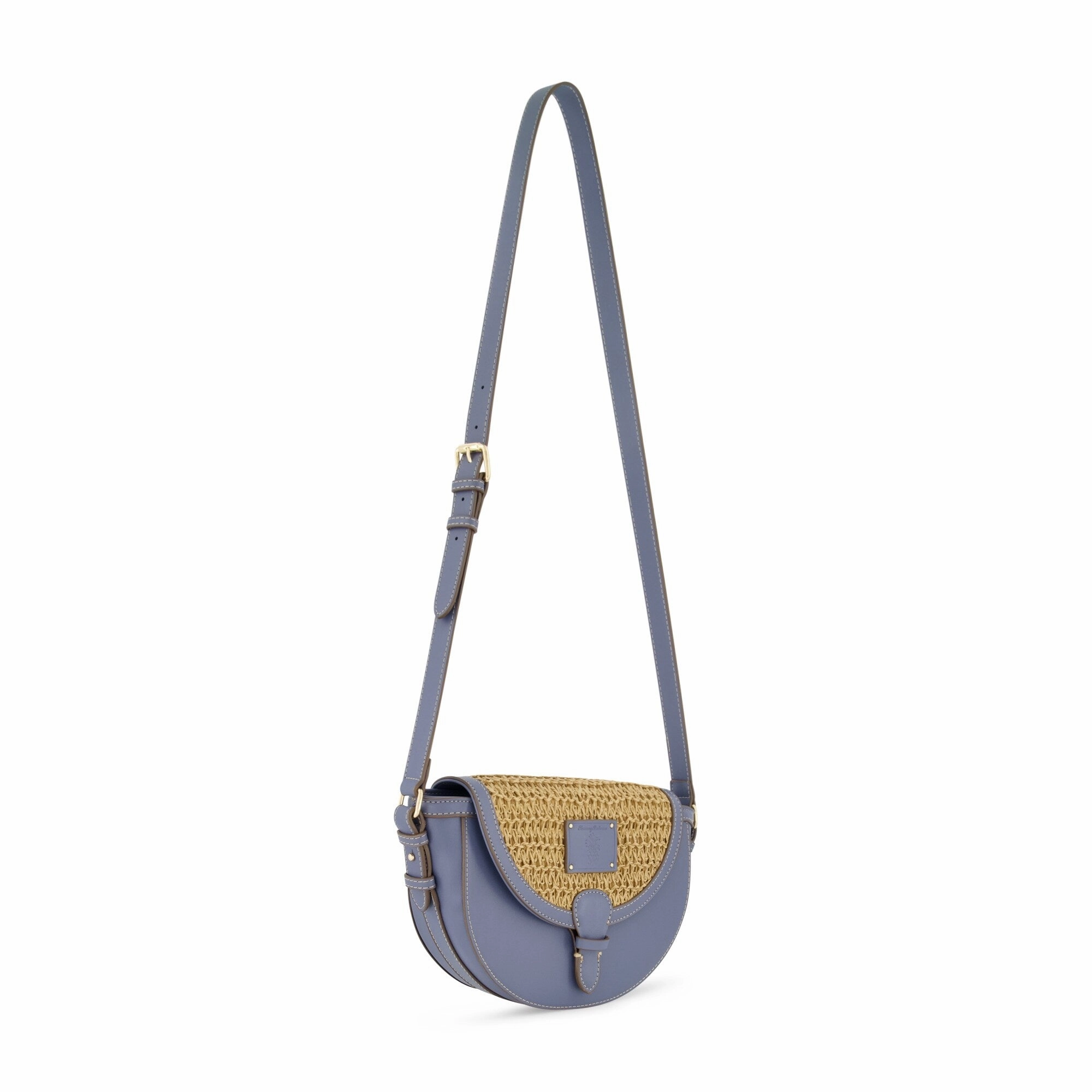 Tommy Bahama Raffia/PU Crossbody Flap Bag