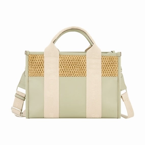 Tommy Bahama Raffia/PU Logo Webbing Modern Tote