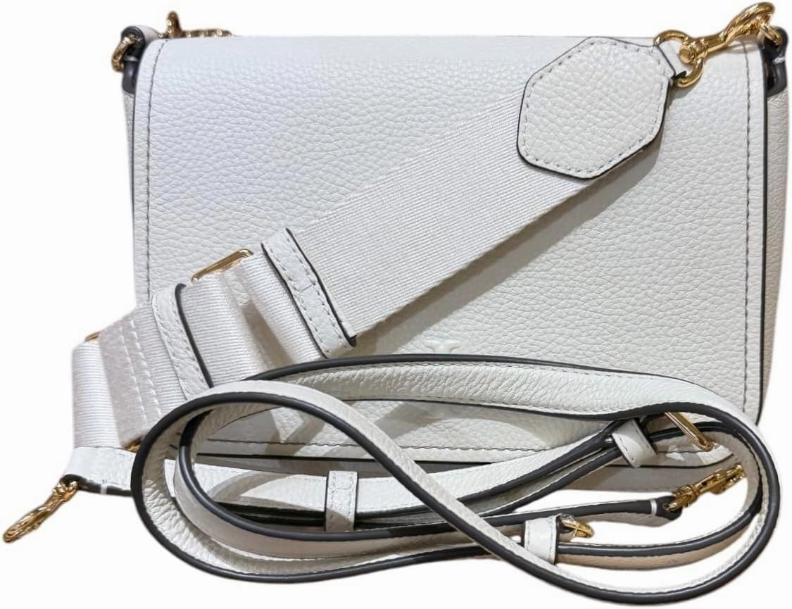Tory Burch Women's Pebbled Leather Thea Flap Crossbody Shoulder Bag