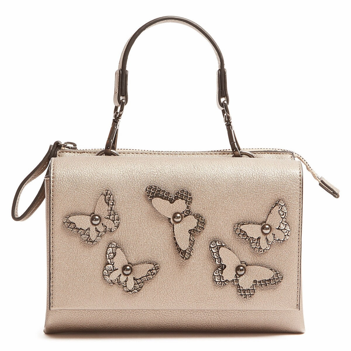 Tosca Blu Beige Small Butterfly Applique Flap Shoulder Bag for womens