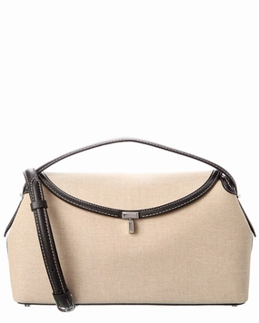 TOTEME Canvas & Leather Shoulder Bag