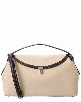 TOTEME Canvas & Leather Shoulder Bag