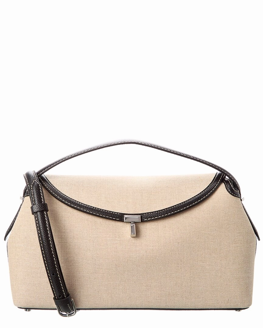 TOTEME Canvas & Leather Shoulder Bag