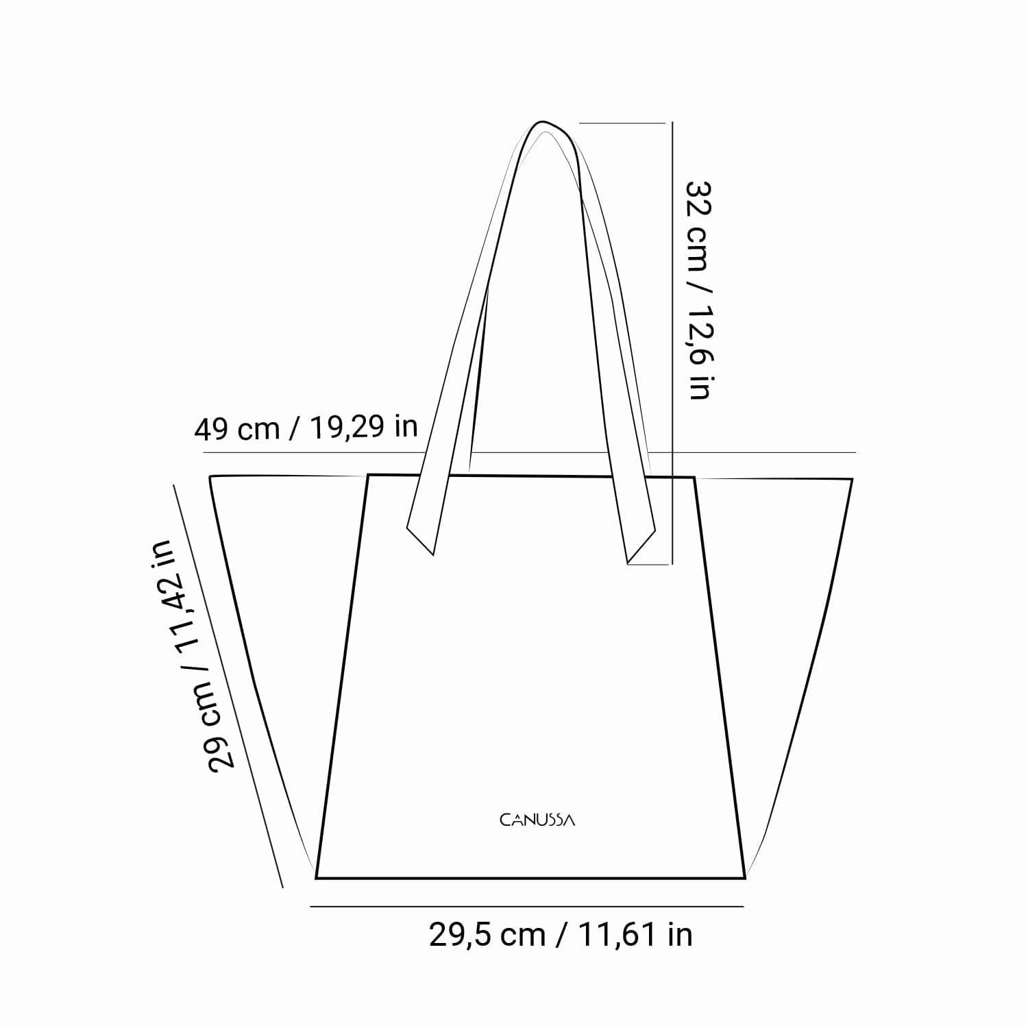 Totissimo Foldable Vegan Leather Tote Bag | Black