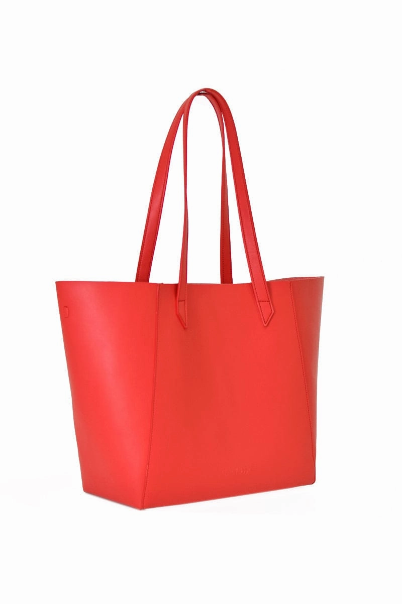 Totissimo Foldable Vegan Leather Tote Bag | Cherry