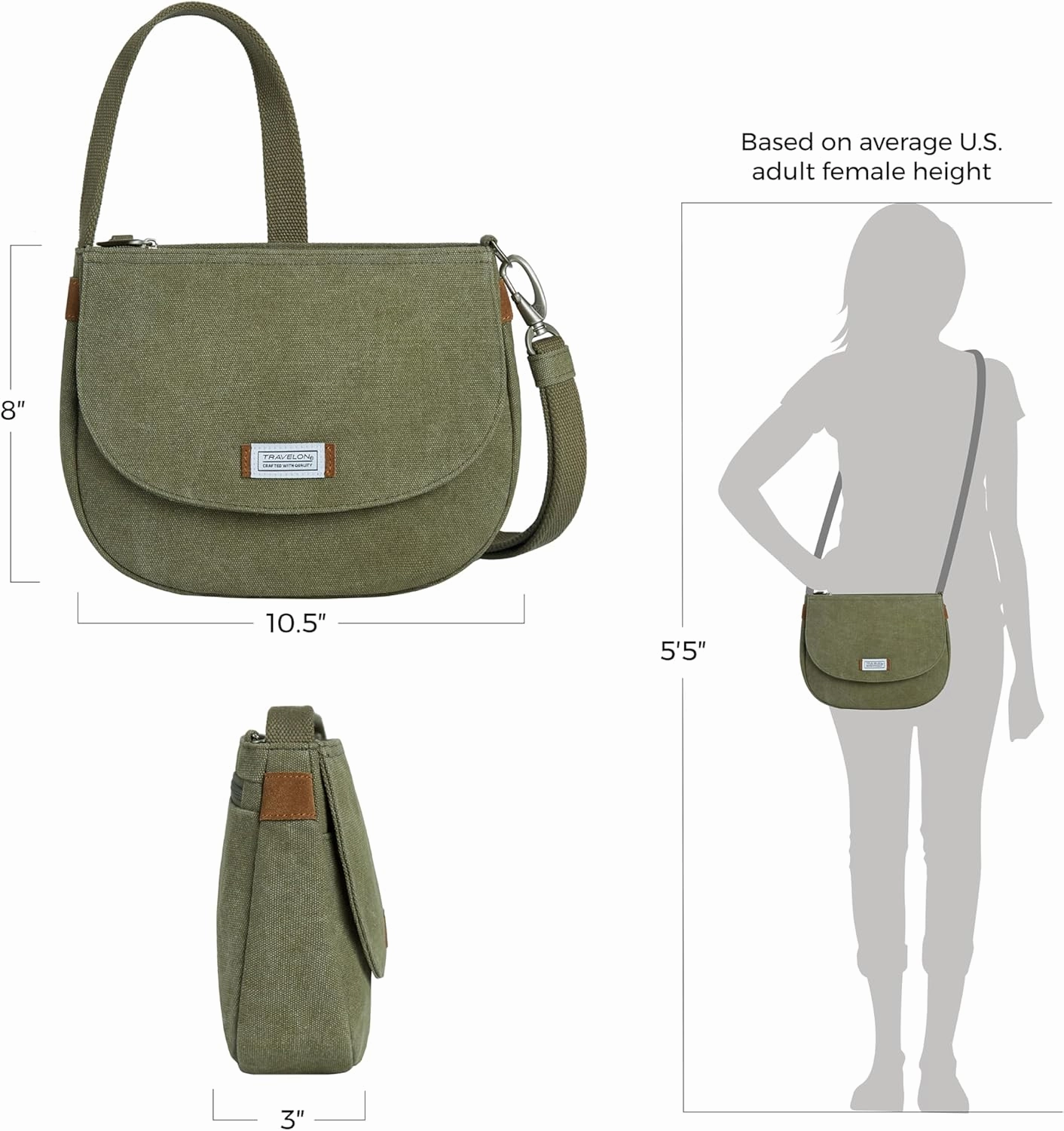 Travelon Anti-Theft Heritage Saddle Crossbody