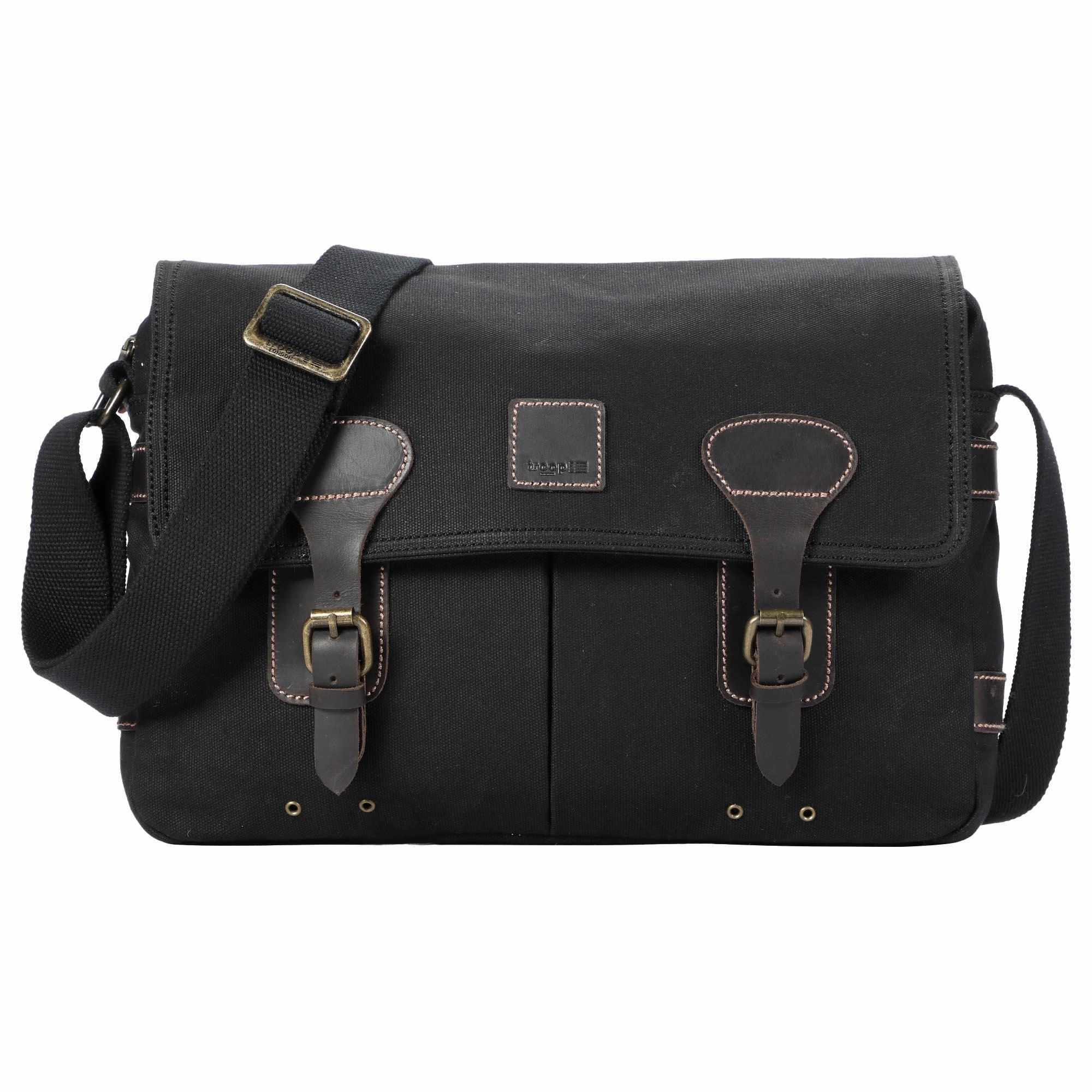 Troop London Heritage Canvas Messenger Shoulder Bag 13 Laptop