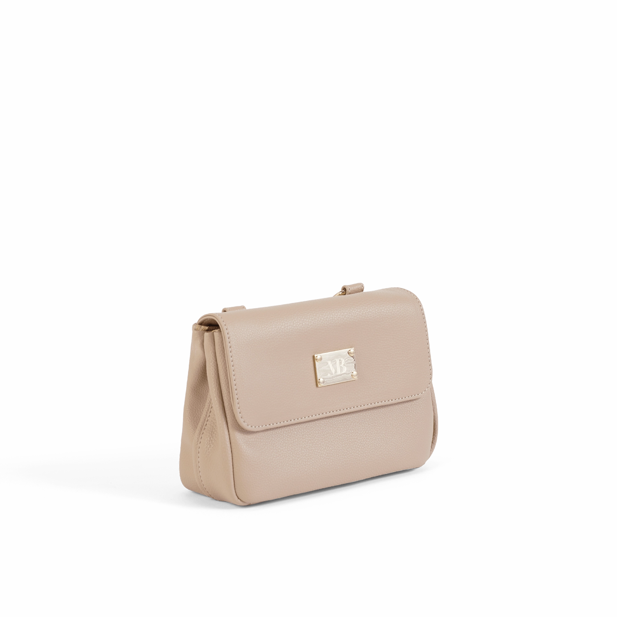 Trudy Vegan Leather Crossbody Clutch Bag | Beige