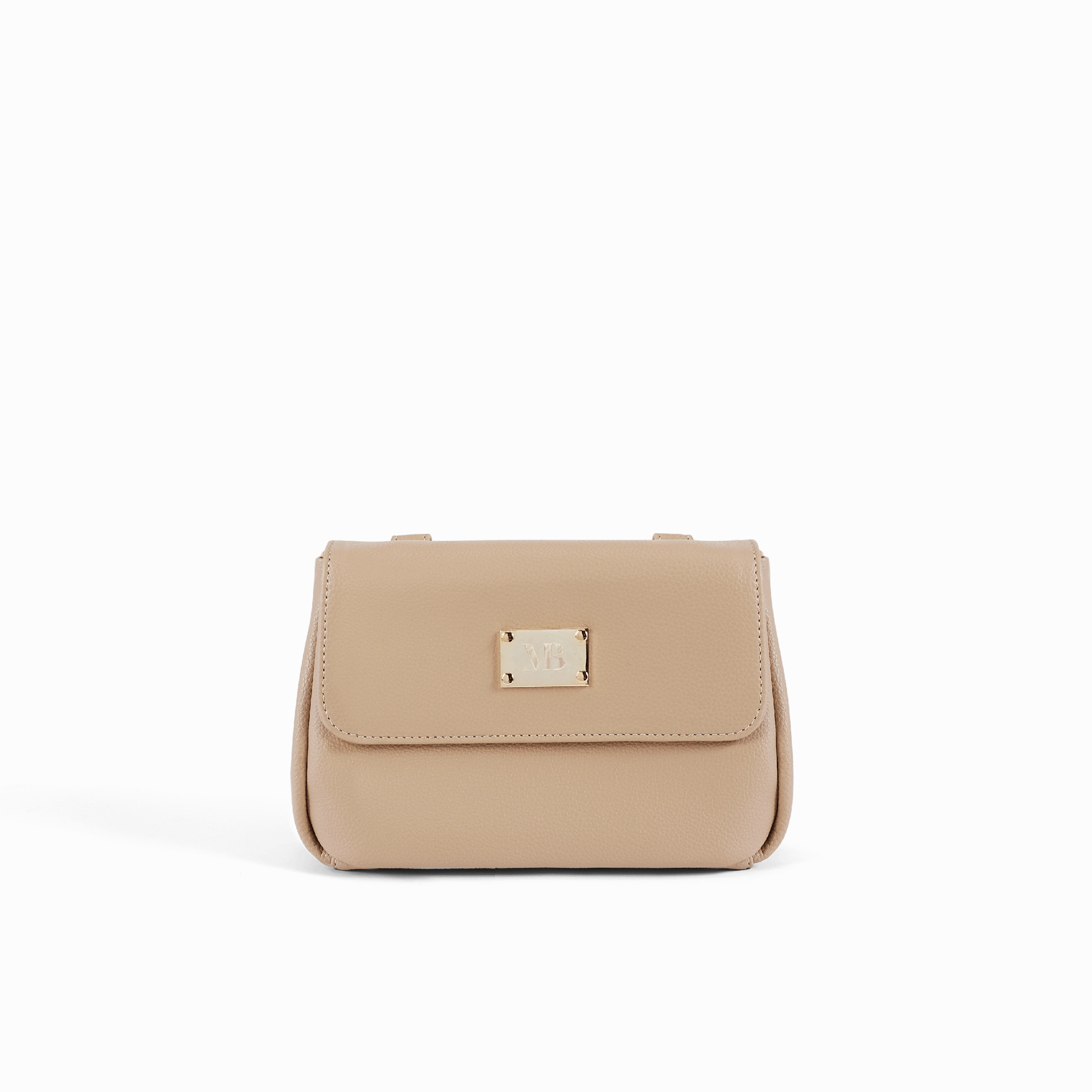 Trudy Vegan Leather Crossbody Clutch Bag | Beige