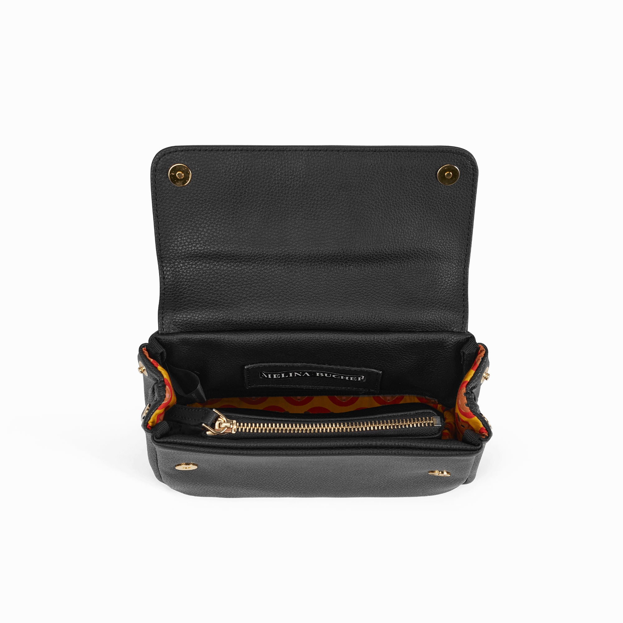 Trudy Vegan Leather Crossbody Clutch Bag | Black