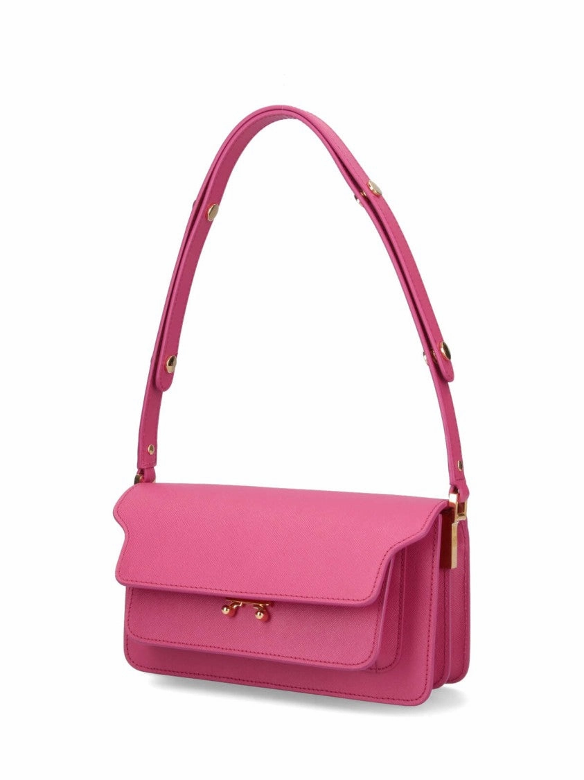 Trunk" Pink Leather Shoulder Bag
