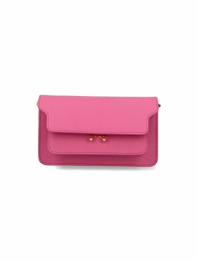 Trunk" Pink Leather Shoulder Bag