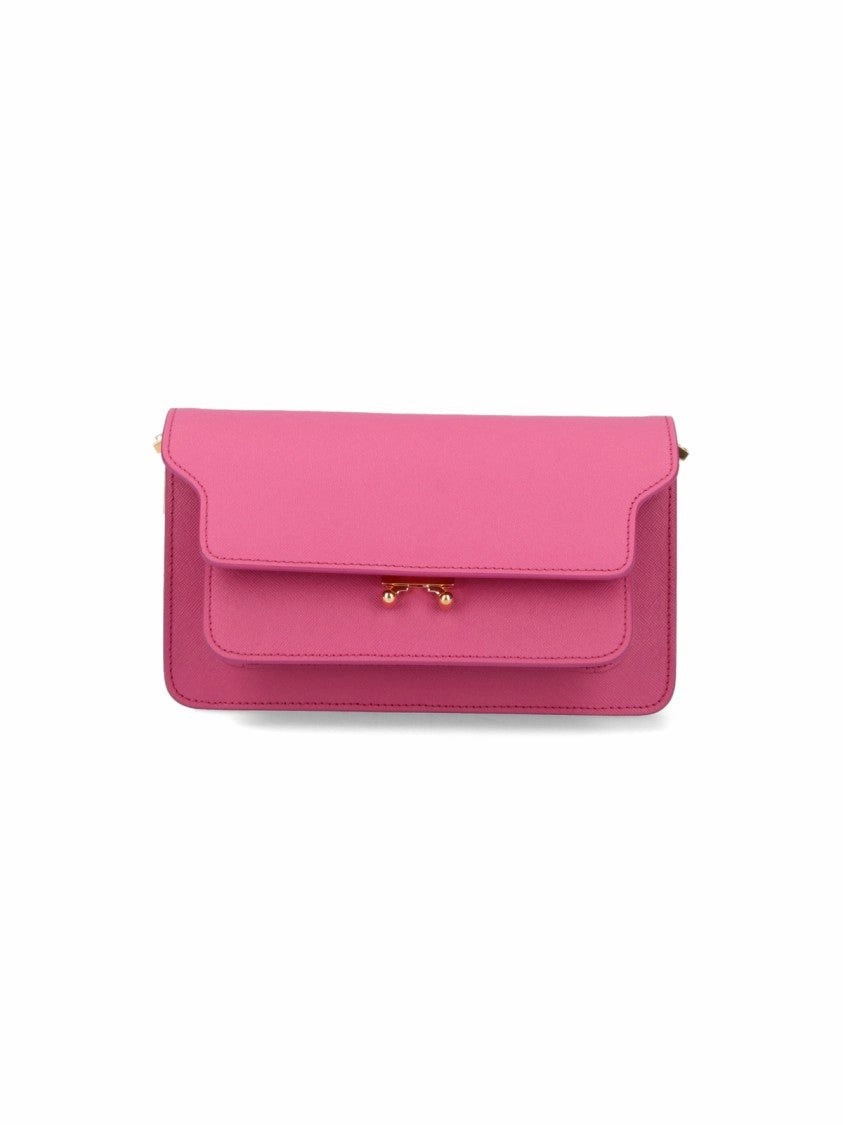 Trunk" Pink Leather Shoulder Bag