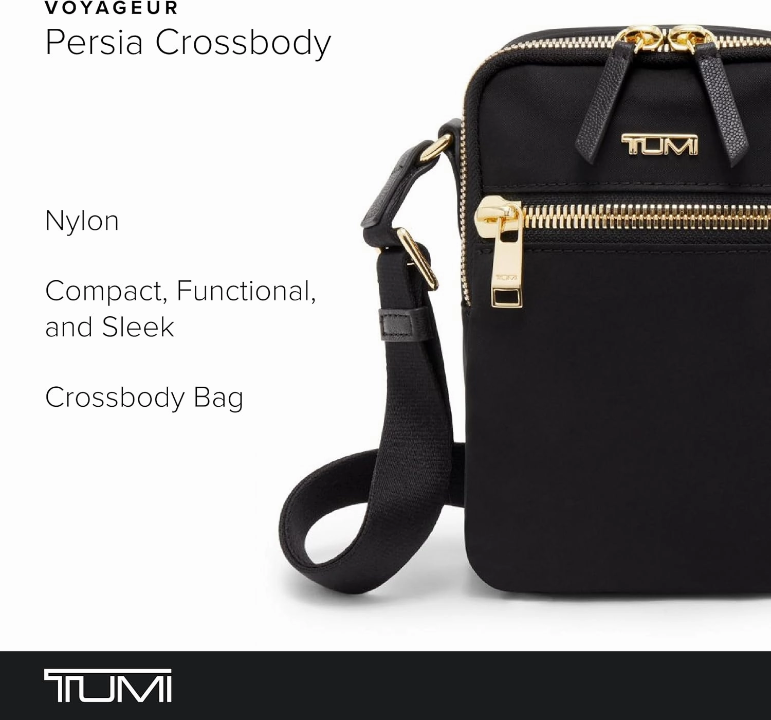 TUMI - Voyageur Persia Crossbody - Nylon Crossbody Travel Shoulder Bag for Women & Men - Stain- & Water-Resistant Fabric