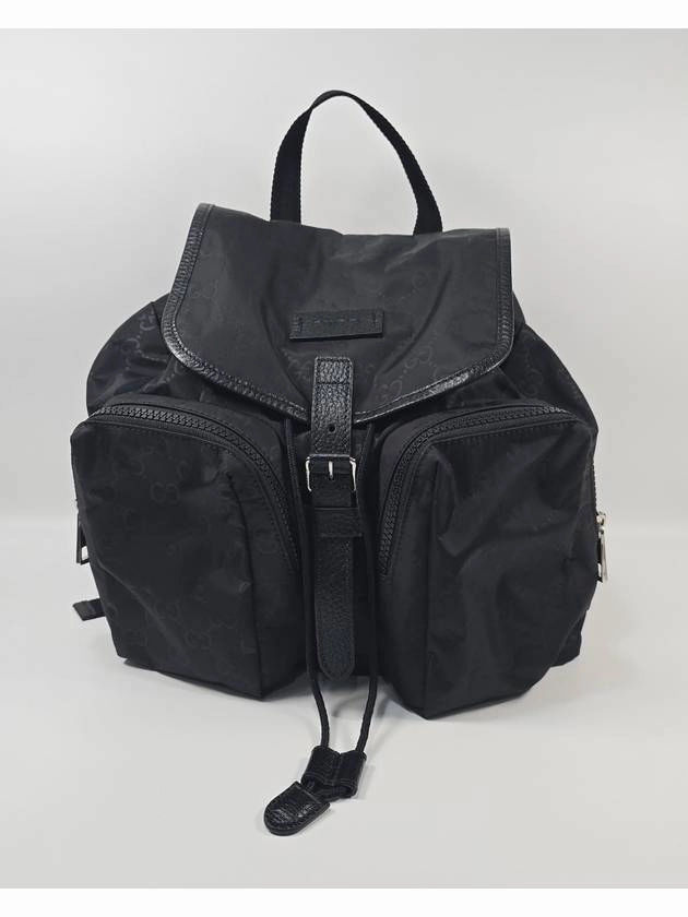 Two pocket nylon backpack