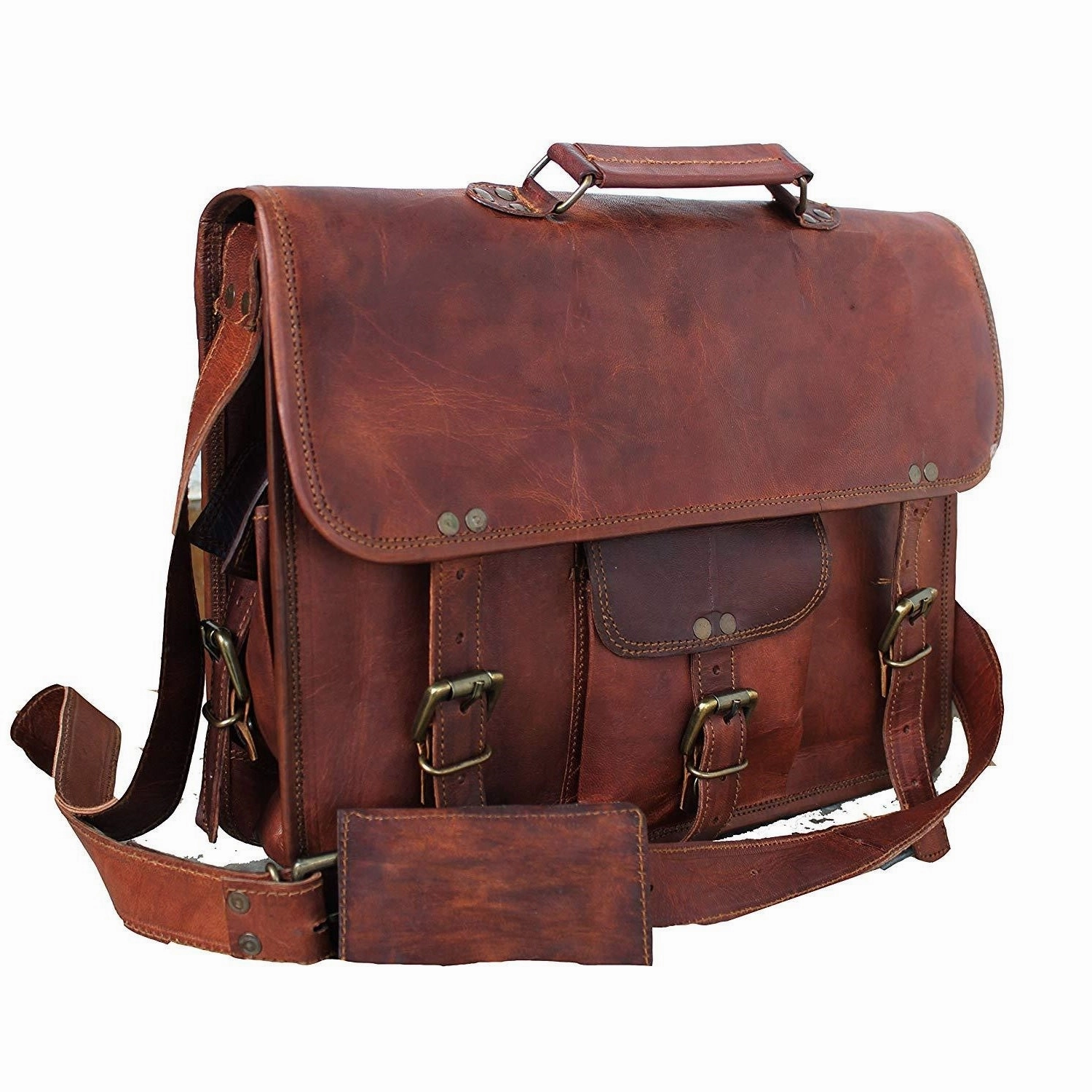 Unisex Leather Satchel Bag