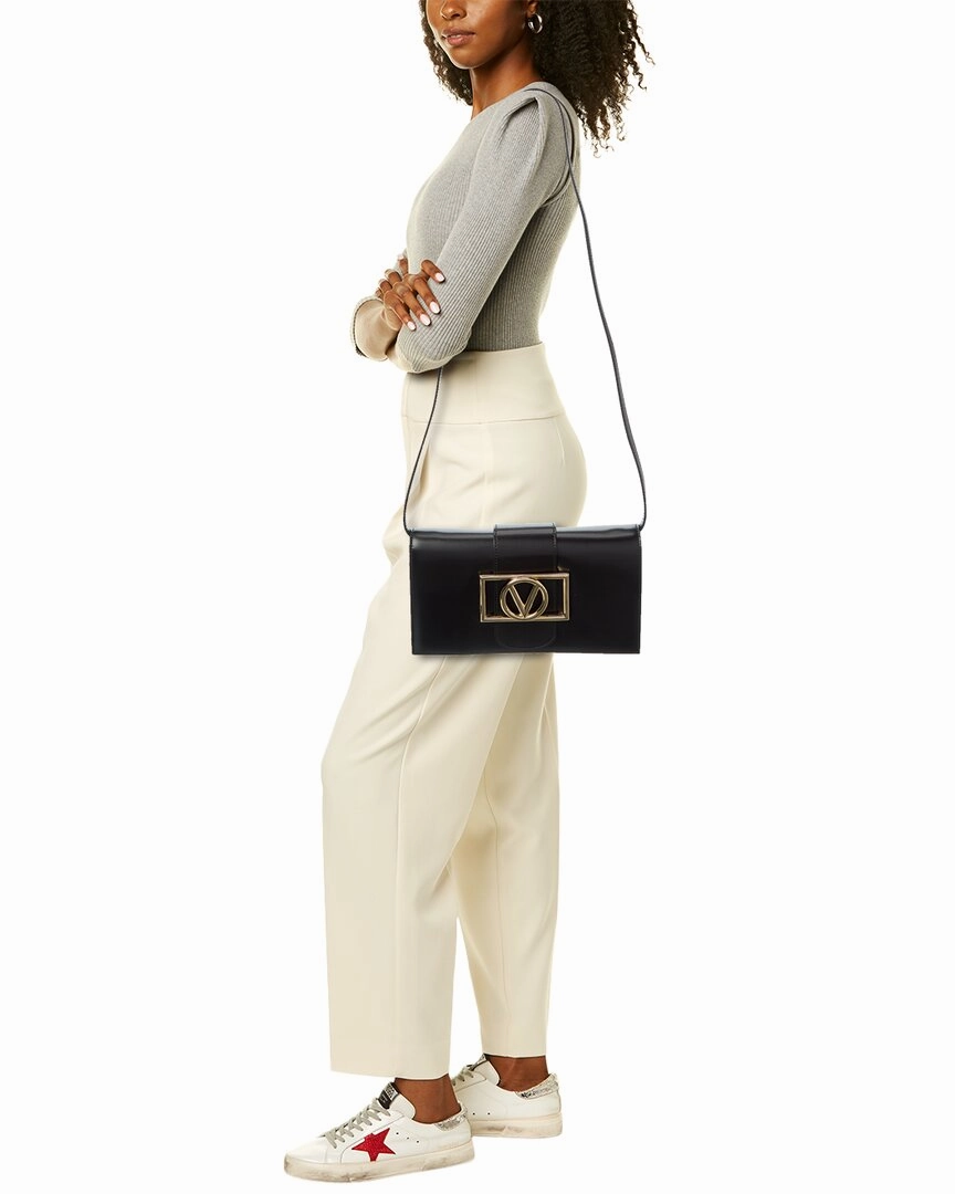 Valentino by Mario Valentino Cady Super V Leather Shoulder Bag