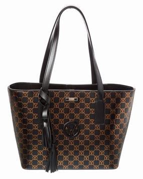 Valentino by Mario Valentino Prince Monogram Leather Tote