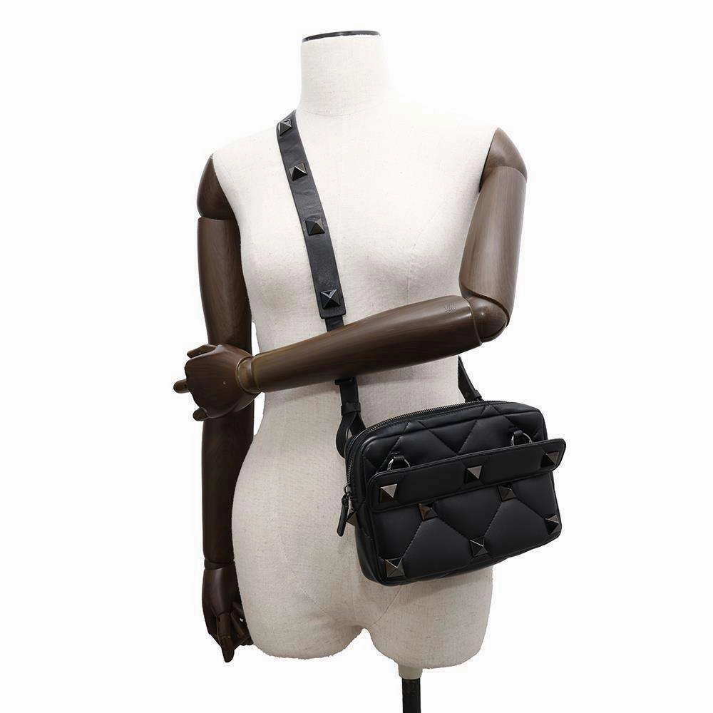 Valentino Garavani Roman Studded Shoulder Bag BlackWY0B0B26CFV Lambskin