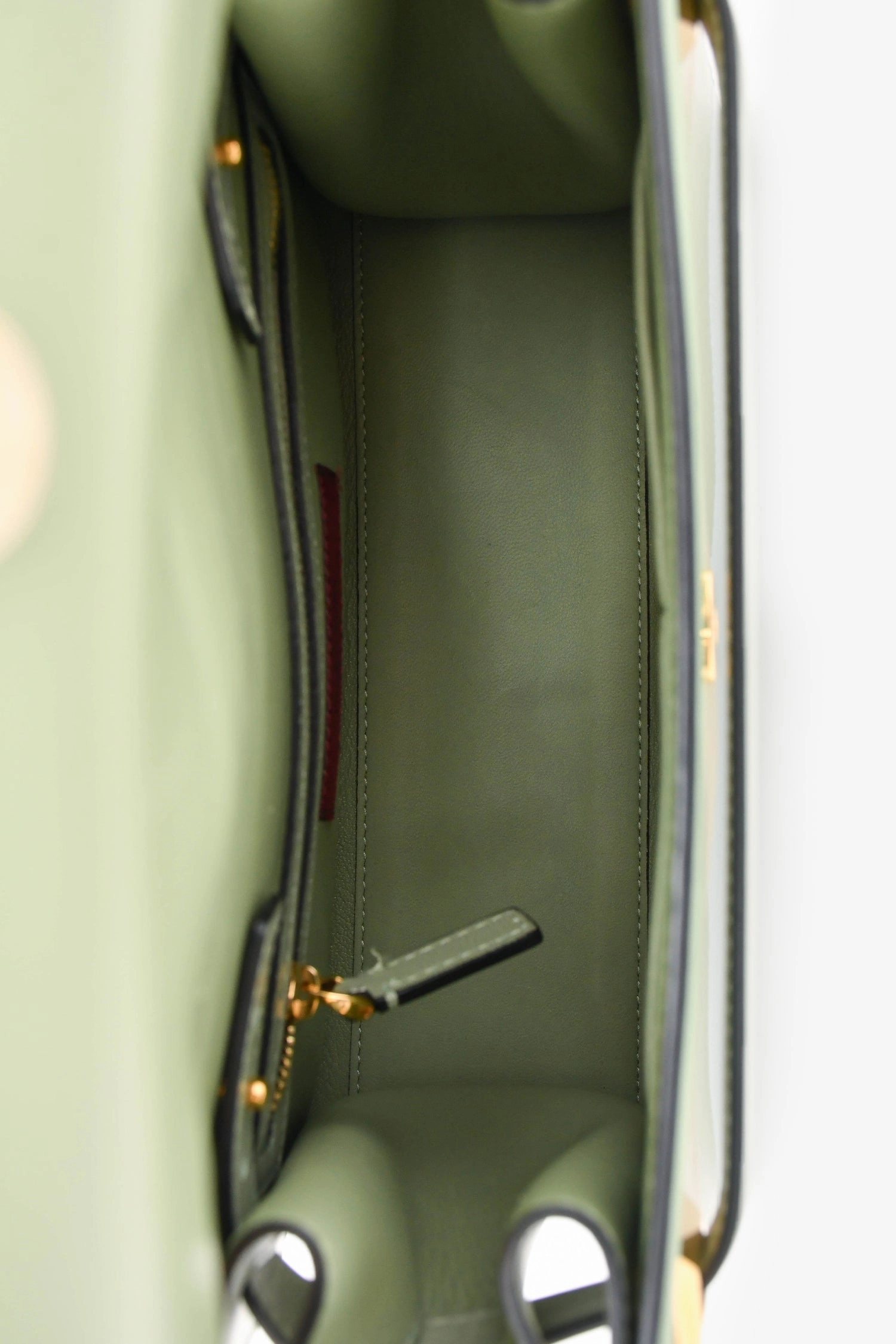 Valentino Green/ Light Blue Leather Striped Patch My Rockstud Top Handle Bag