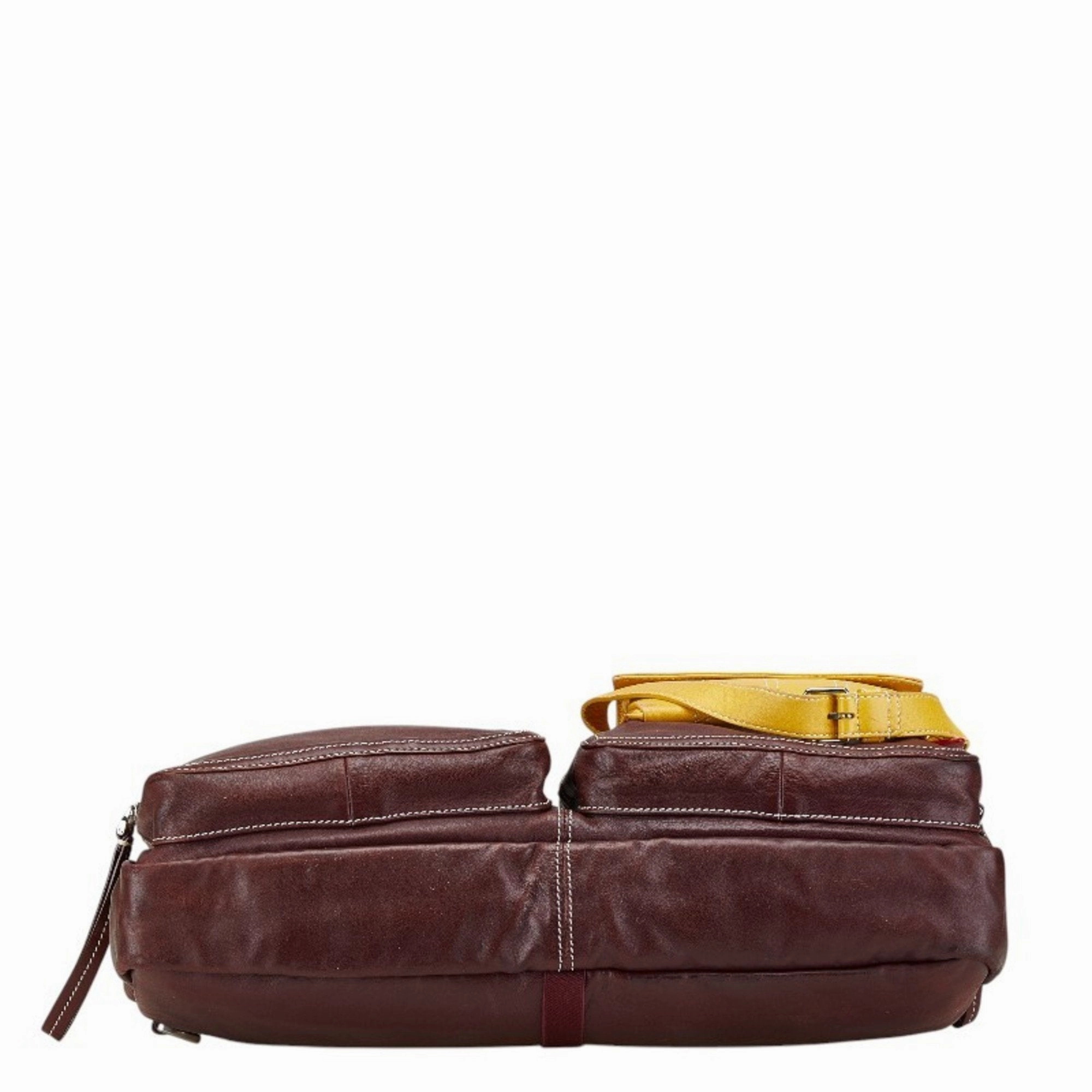 Valentino yellow Leather Shoulder Bag (Pre-Owned)