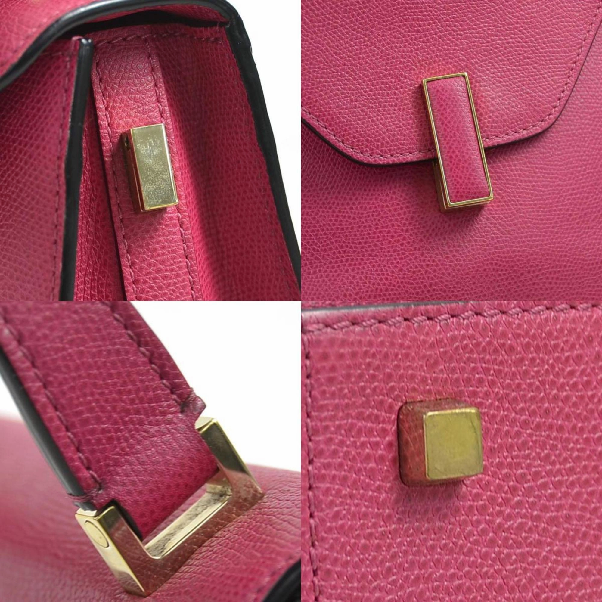 Valextra Leather Handbag Shoulder Bag (Pre-Owned)