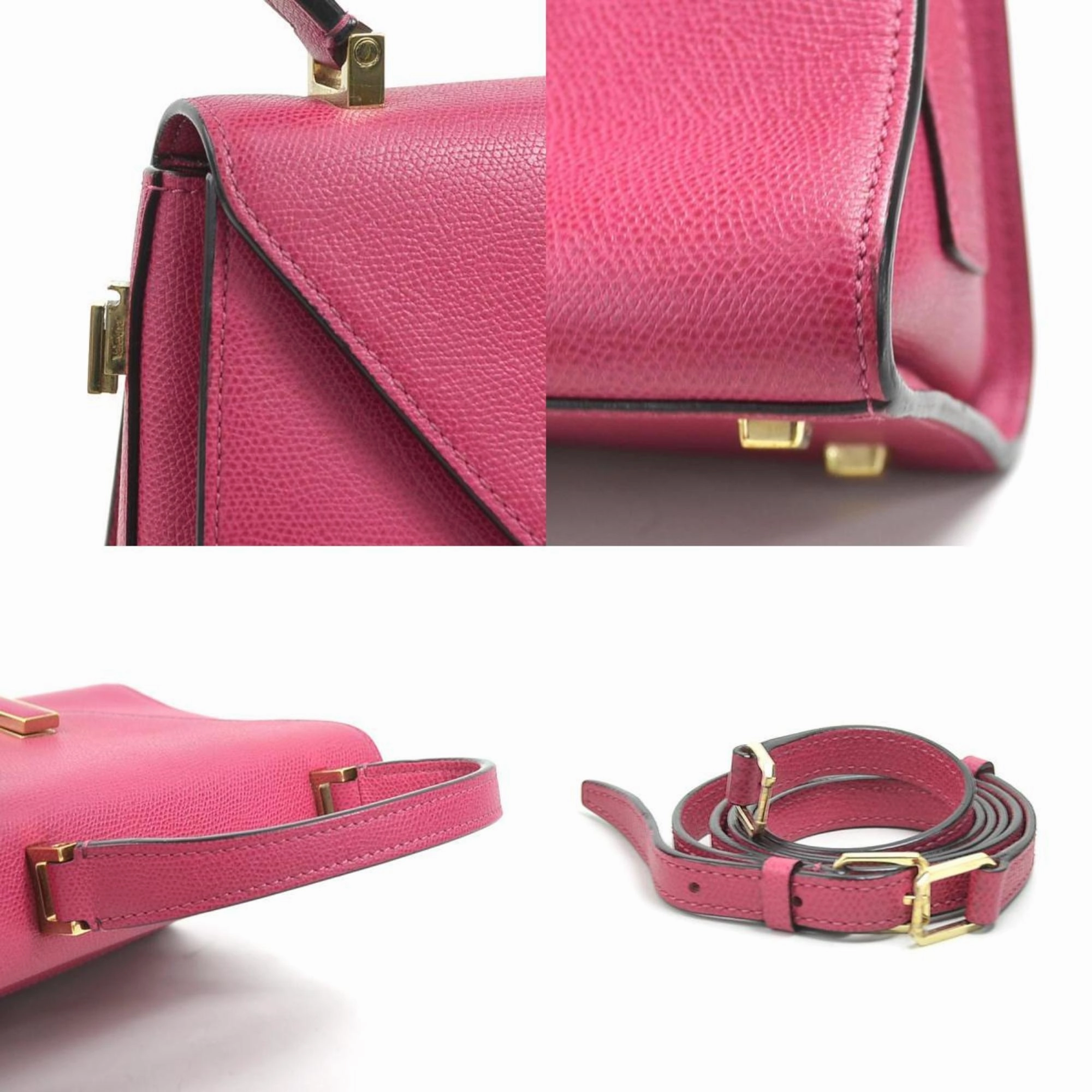 Valextra Leather Handbag Shoulder Bag (Pre-Owned)