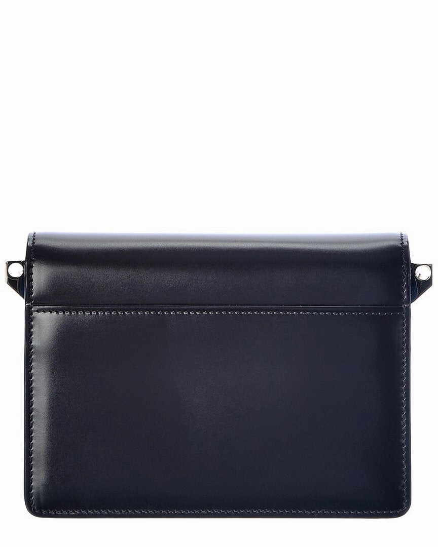 Valextra Swing Small Leather & Suede Shoulder Bag