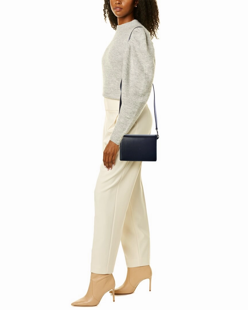 Valextra Swing Small Leather & Suede Shoulder Bag