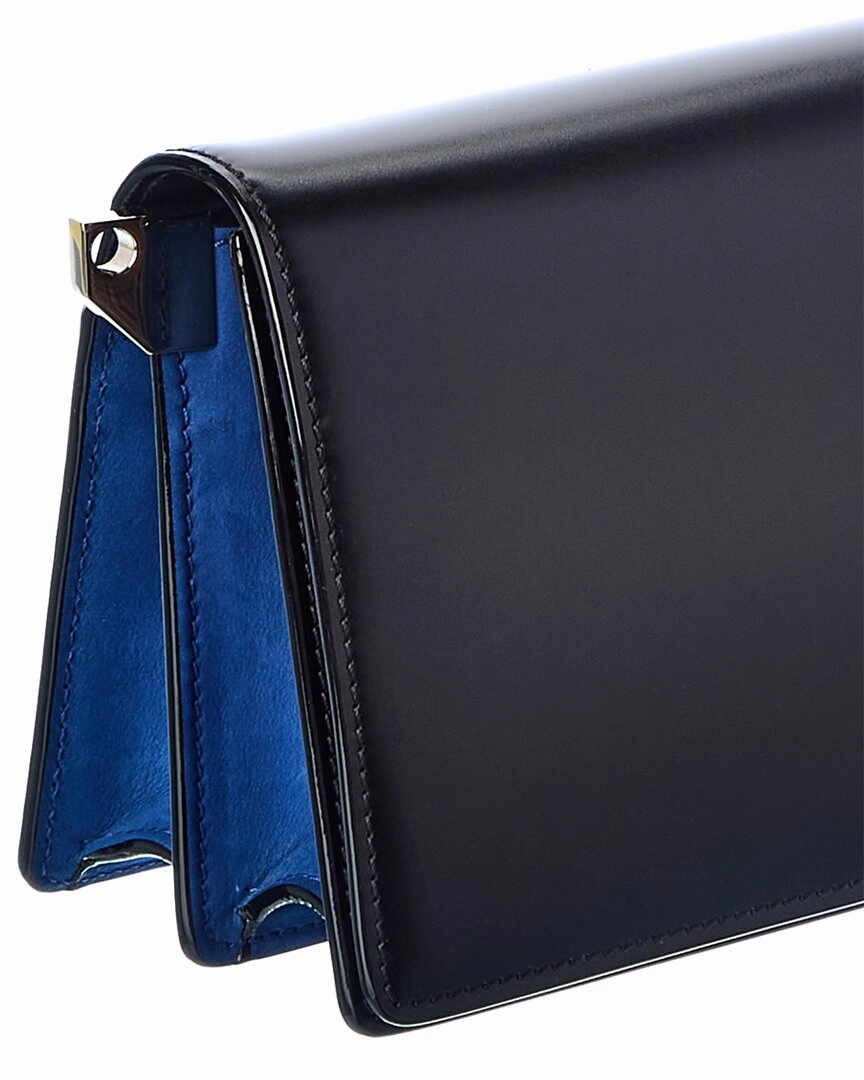 Valextra Swing Small Leather & Suede Shoulder Bag