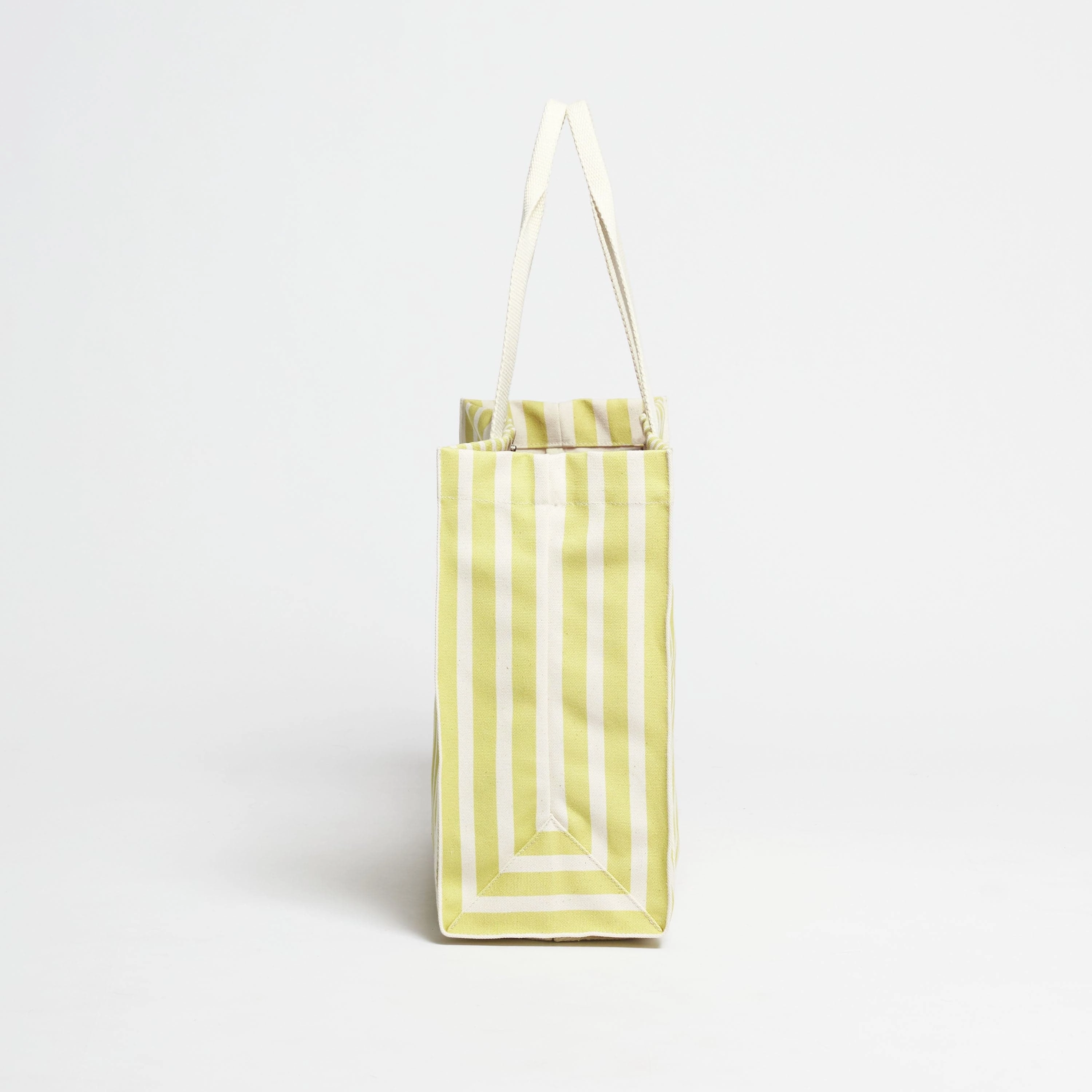 Vegan Beach Tote | Sand & Lime Green